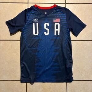 Umbro Youth Large USA Blue Soccer Jersey T-Shirt